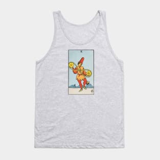 Two of pentacles tarot card Tank Top